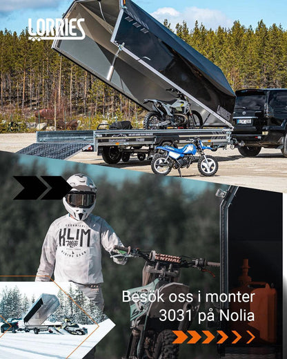 Lokuð snjósleðakerra eða fjórhjólakerra Lorries - STX395i